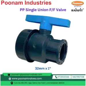 Push PP Single Union FF Valve